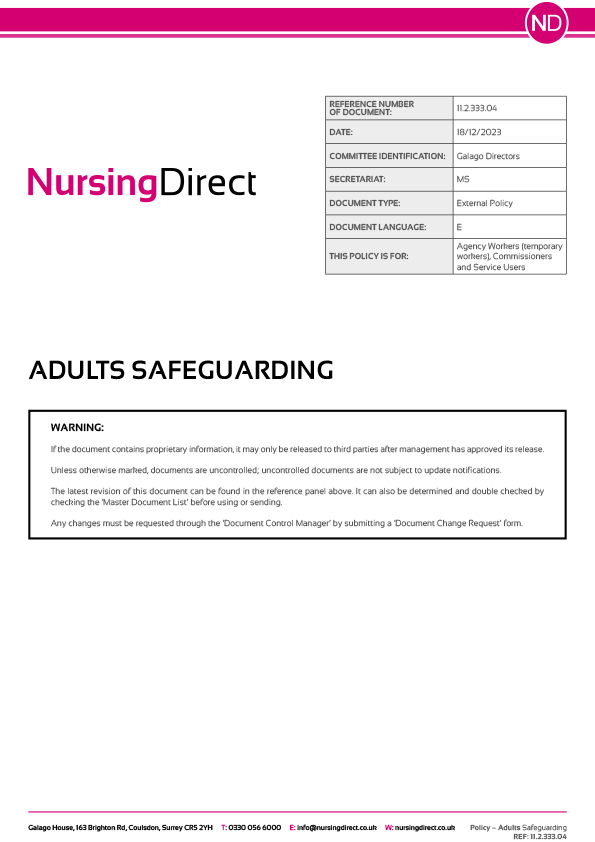 Adult Safeguarding