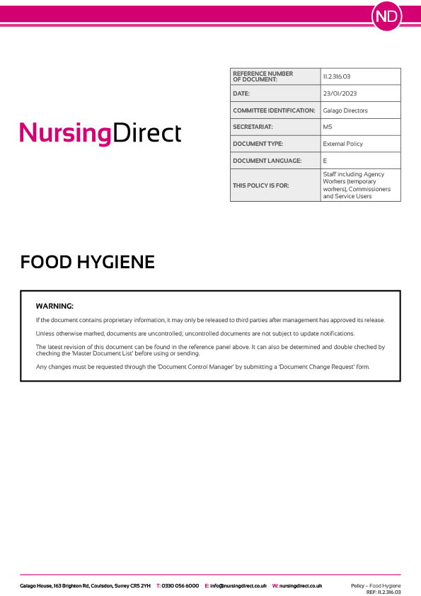 Food Hygiene